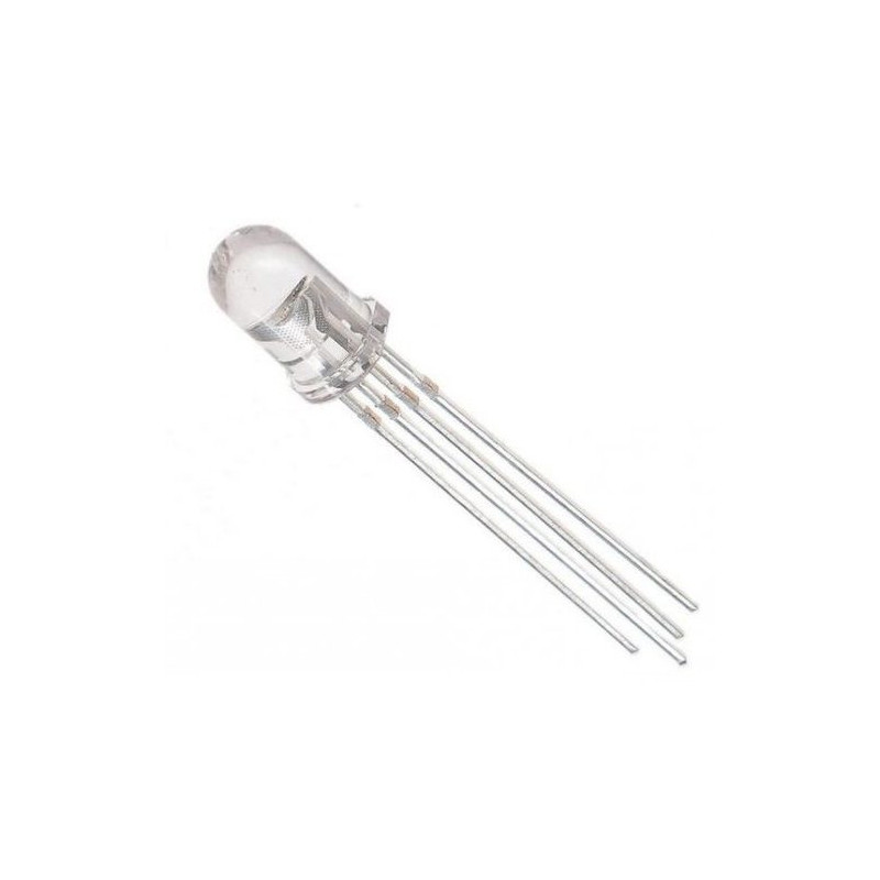 LED RGB 5mm 4 pini Anod comun, transparent