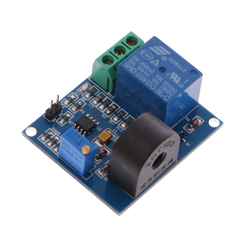 Modulo sensore di protezione da sovracorrente 5A Sensore di rilevamento corrente CA Relè 12V Parti e ricambi