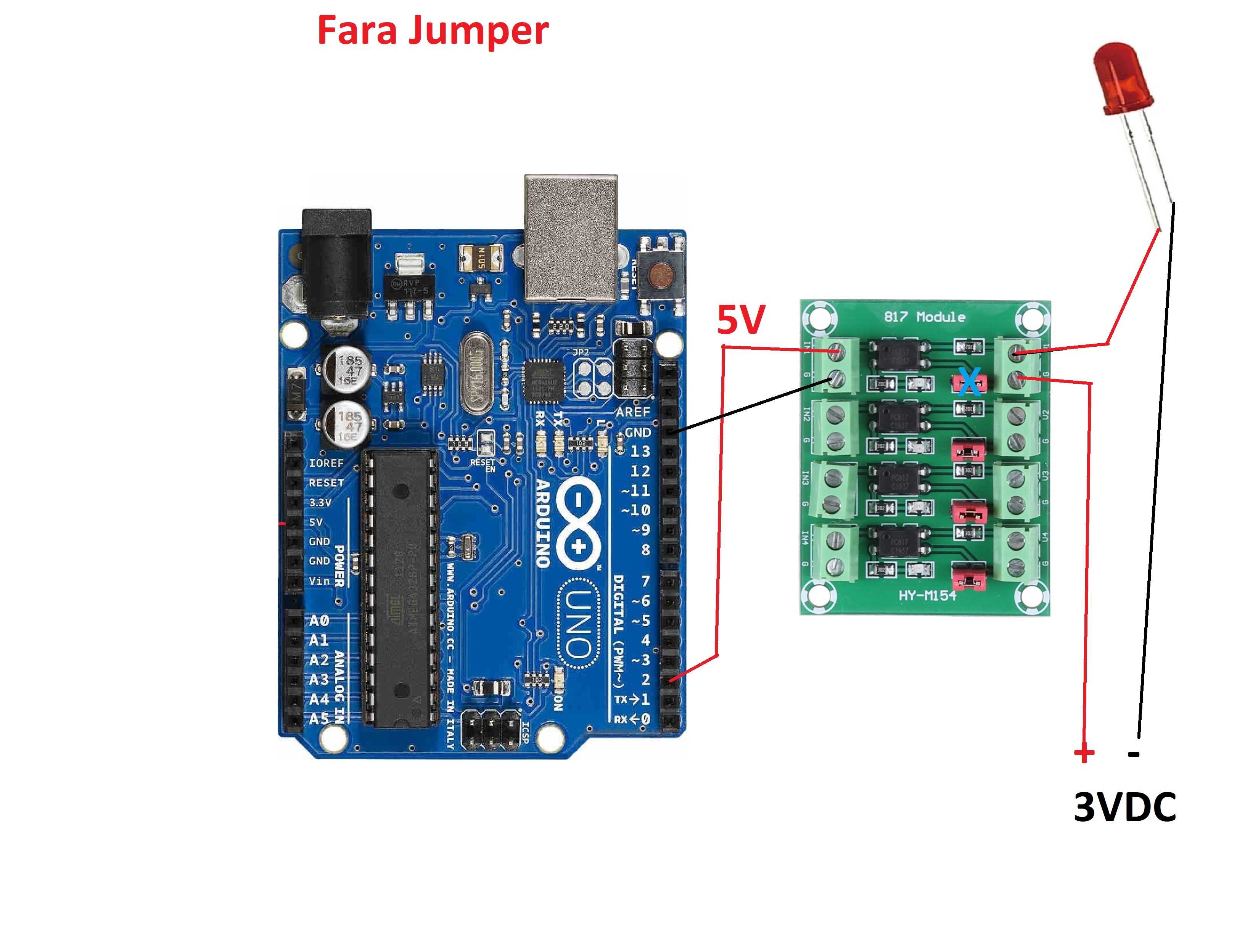 Logic level converter module, with optocoupler, 4